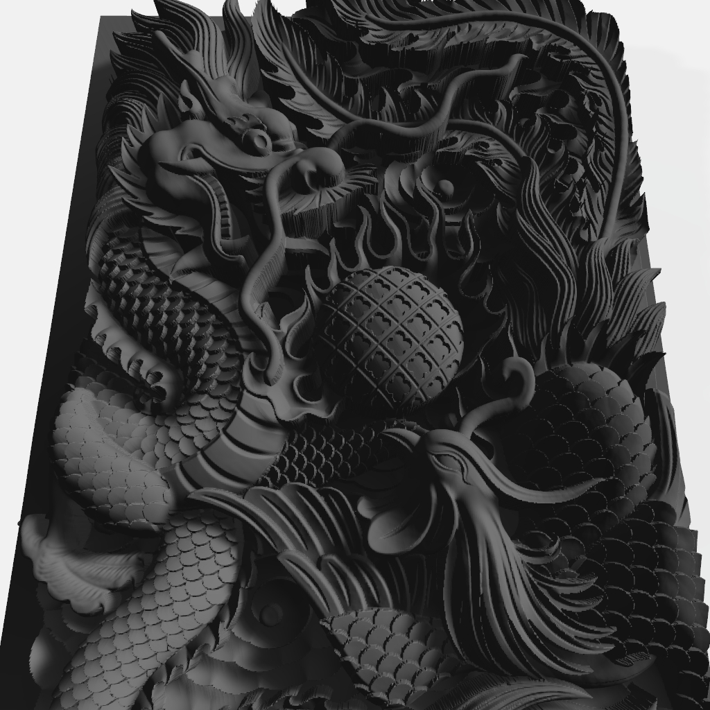 Dragon Battles Phoenix CNC STL file preview