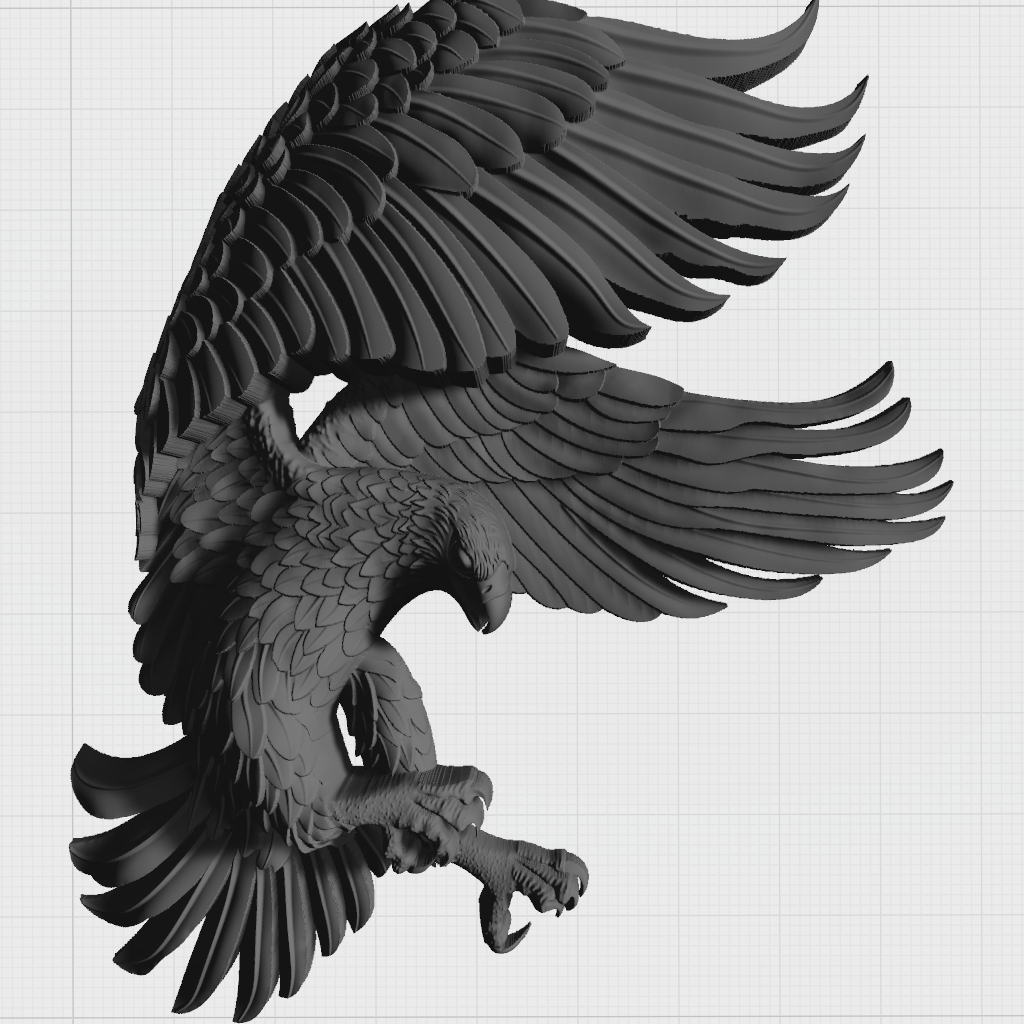 Eagle Clear CNC STL file preview