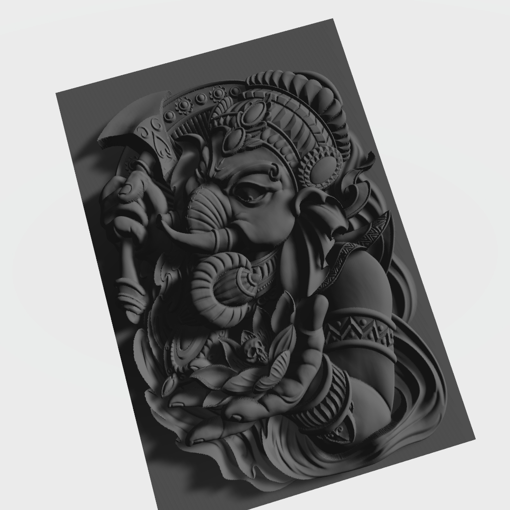 Elephant God Genasha Diety CNC STL file preview 2