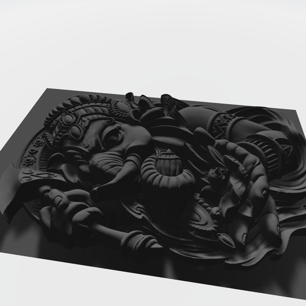 Elephant God Genasha Diety CNC STL file preview 4