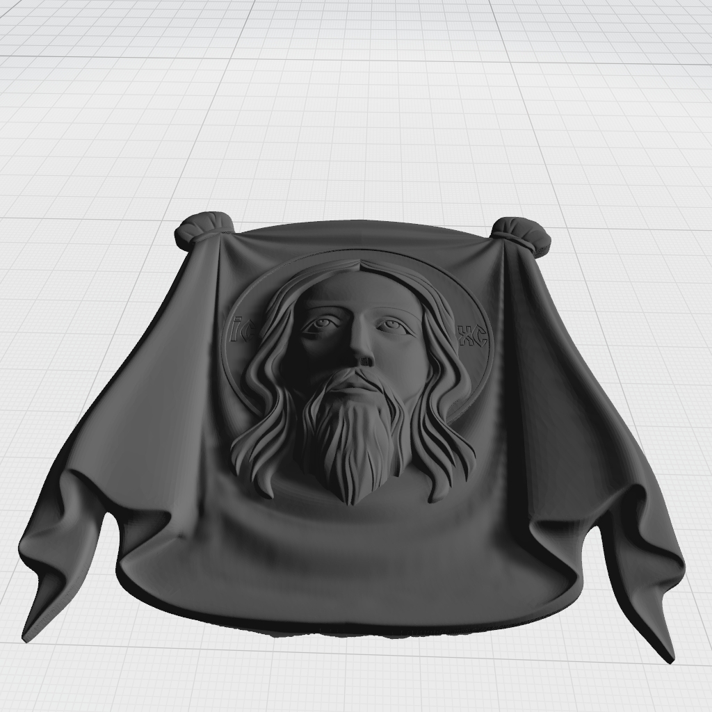 Face Jesus CNC STL Model CNC STL file preview 2