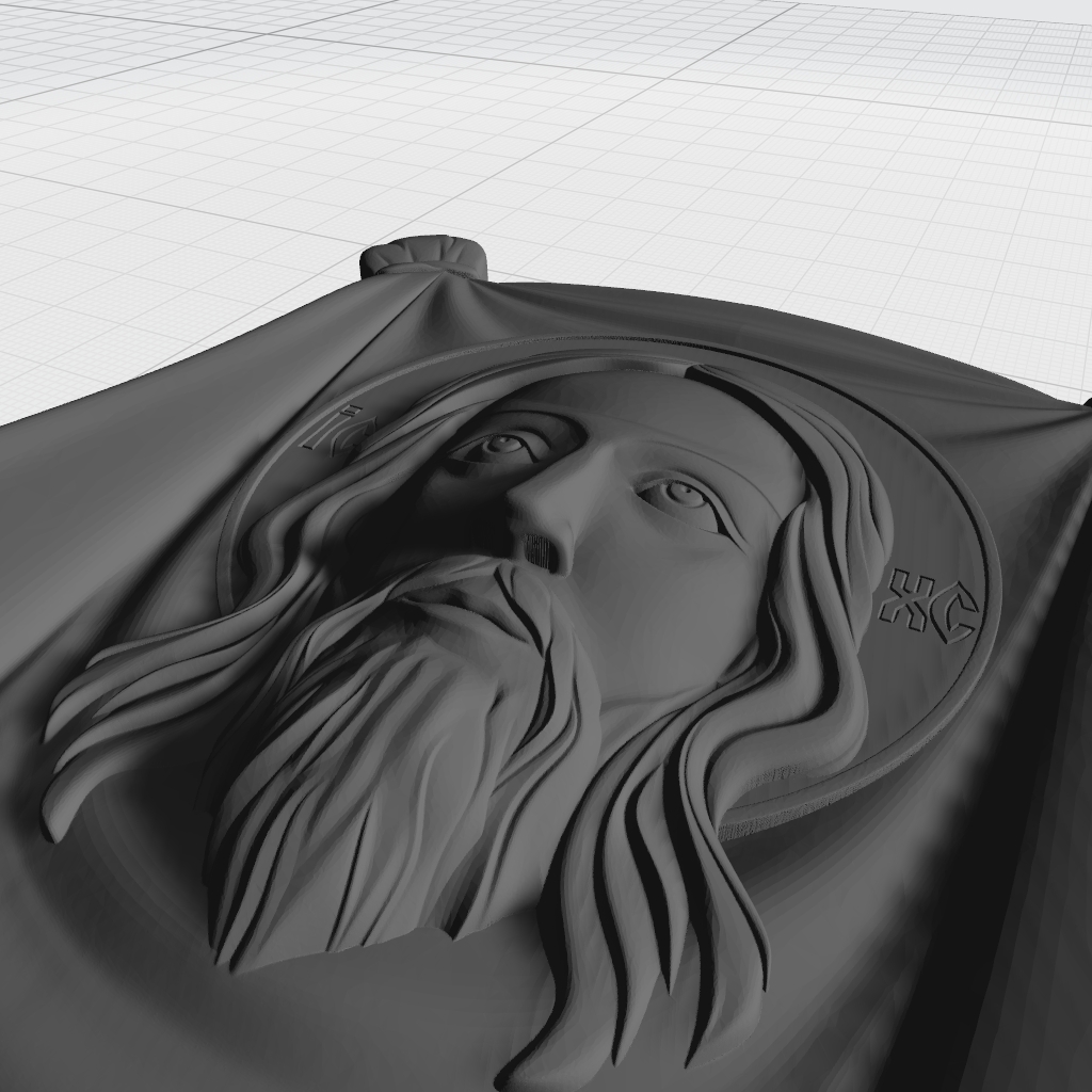 Face Jesus CNC STL Model CNC STL file preview 4
