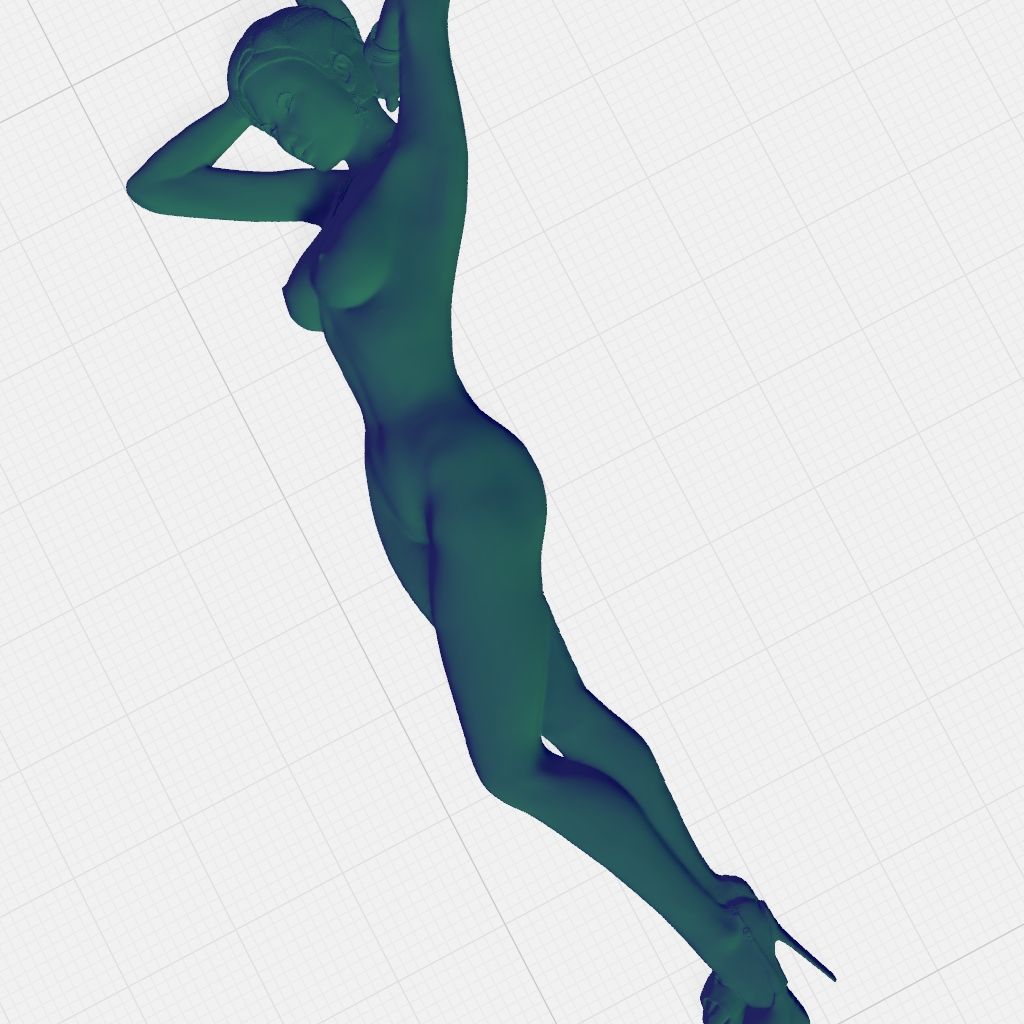 Facing Woman Portrait Female Beauty CNC STL Model 03 CNC STL file preview 2