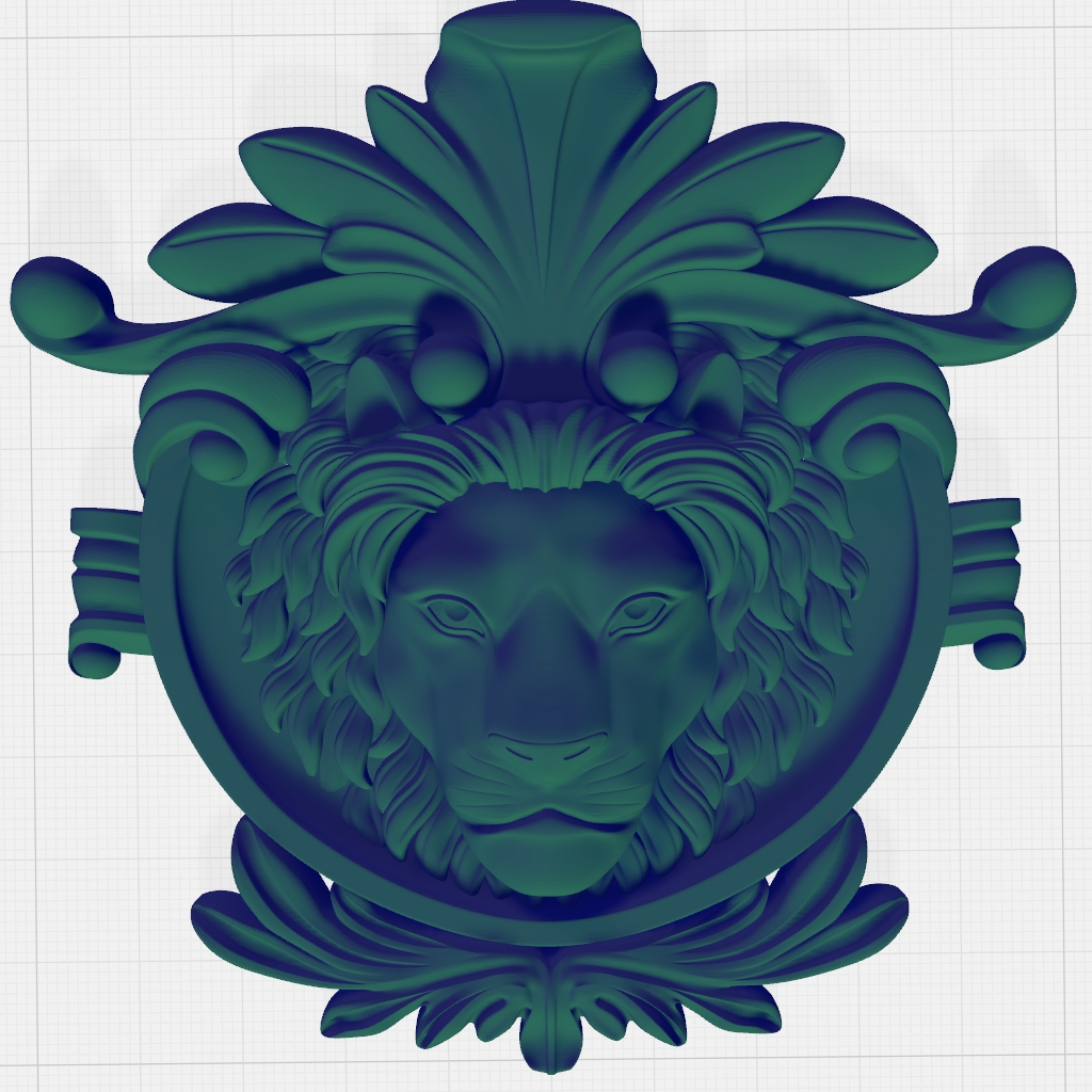 Fancy Lion Face Head CNC STL Model CNC STL file preview