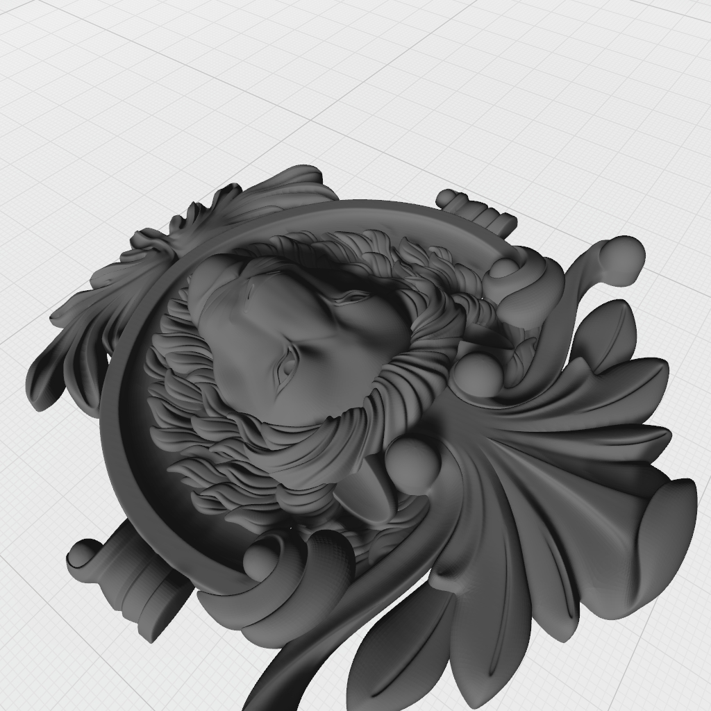 Fancy Lion Face Head CNC STL Model CNC STL file preview 3
