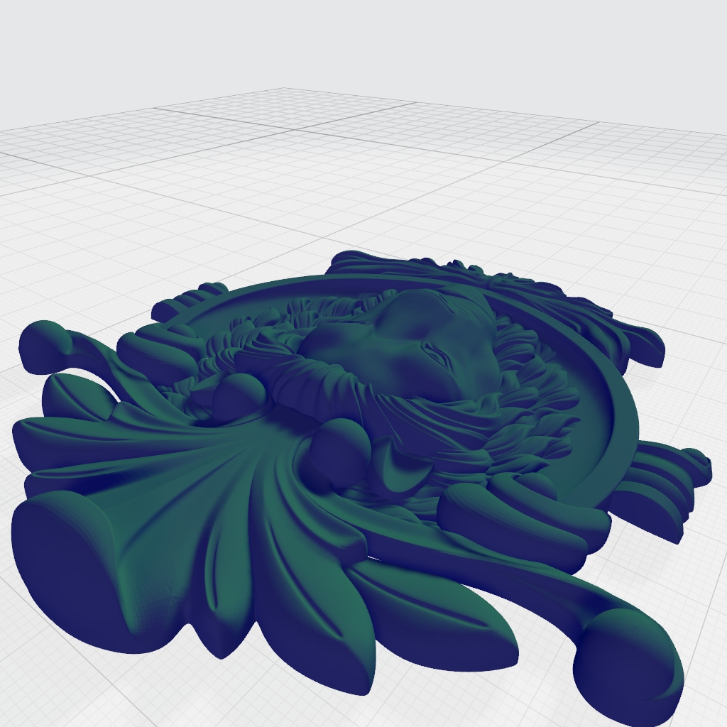 Fancy Lion Face Head CNC STL Model CNC STL file preview 4