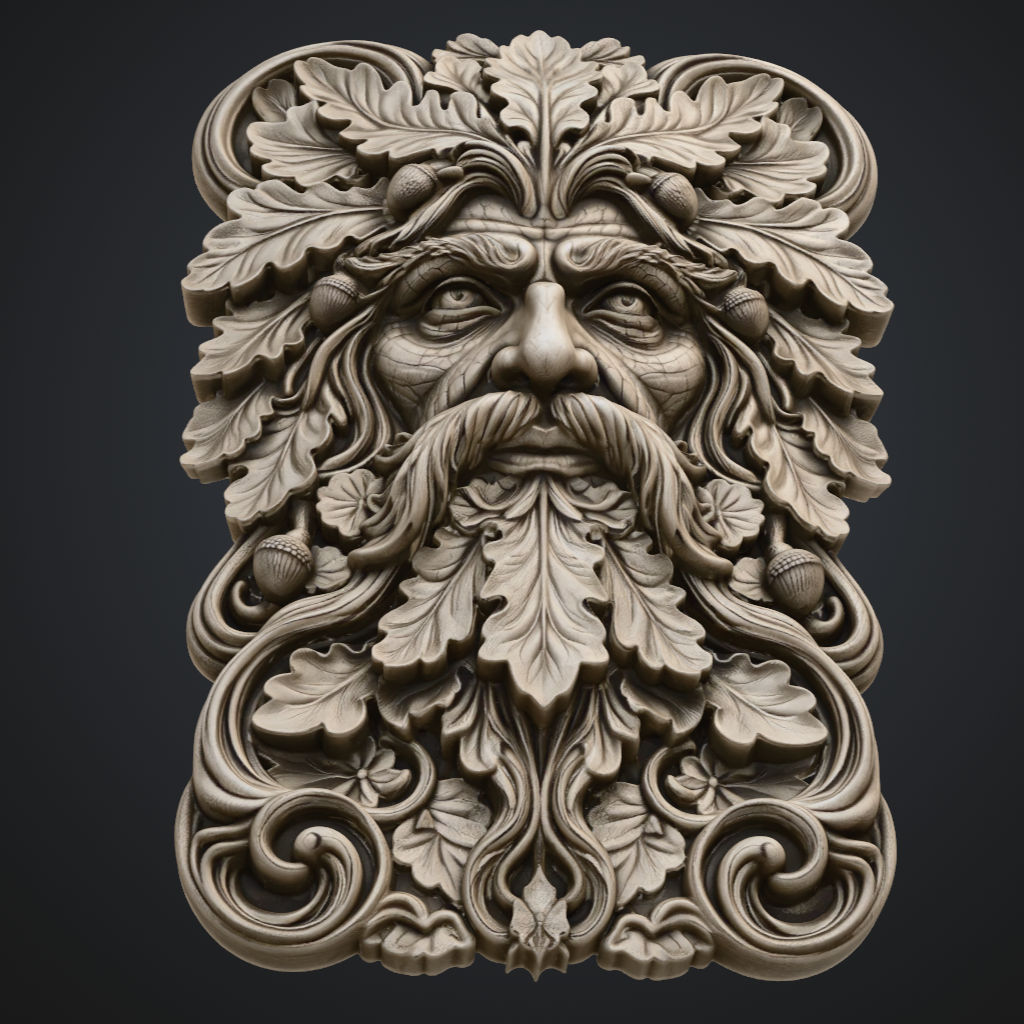 Forest Man Character CNC STL file preview