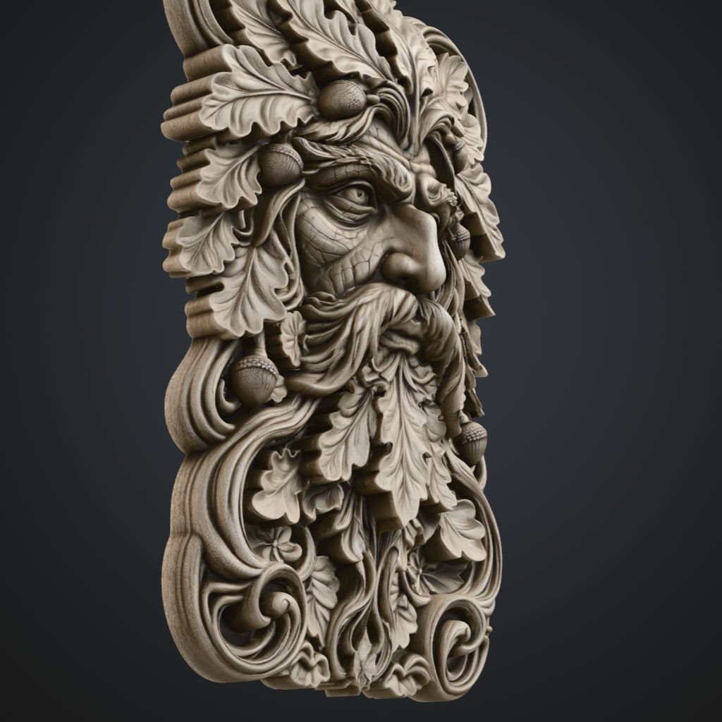 Forest Man Character CNC STL file preview 2
