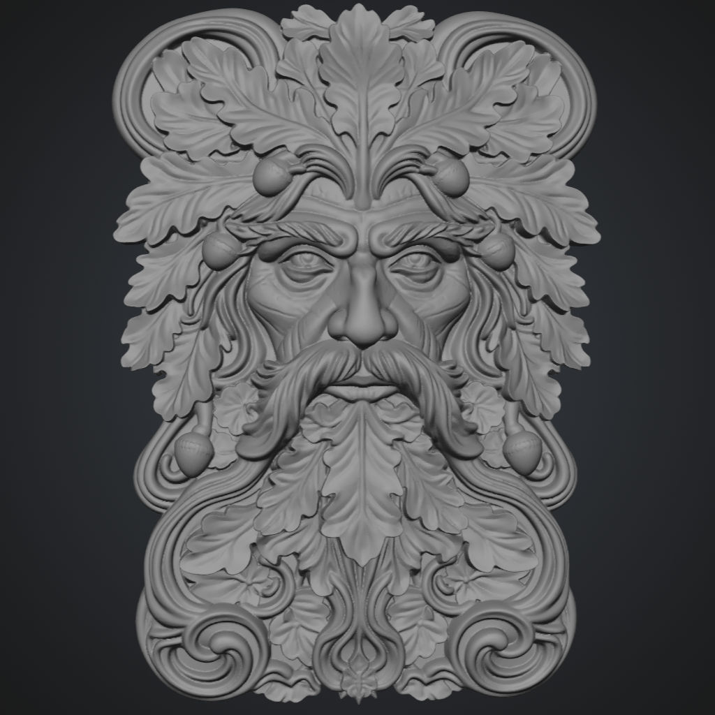 Forest Man Character CNC STL file preview 3