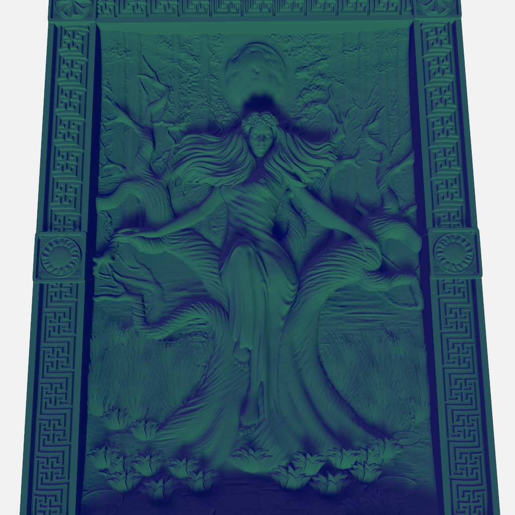 Forest Witch Nude Girl Woman Mystic CNC STL file preview
