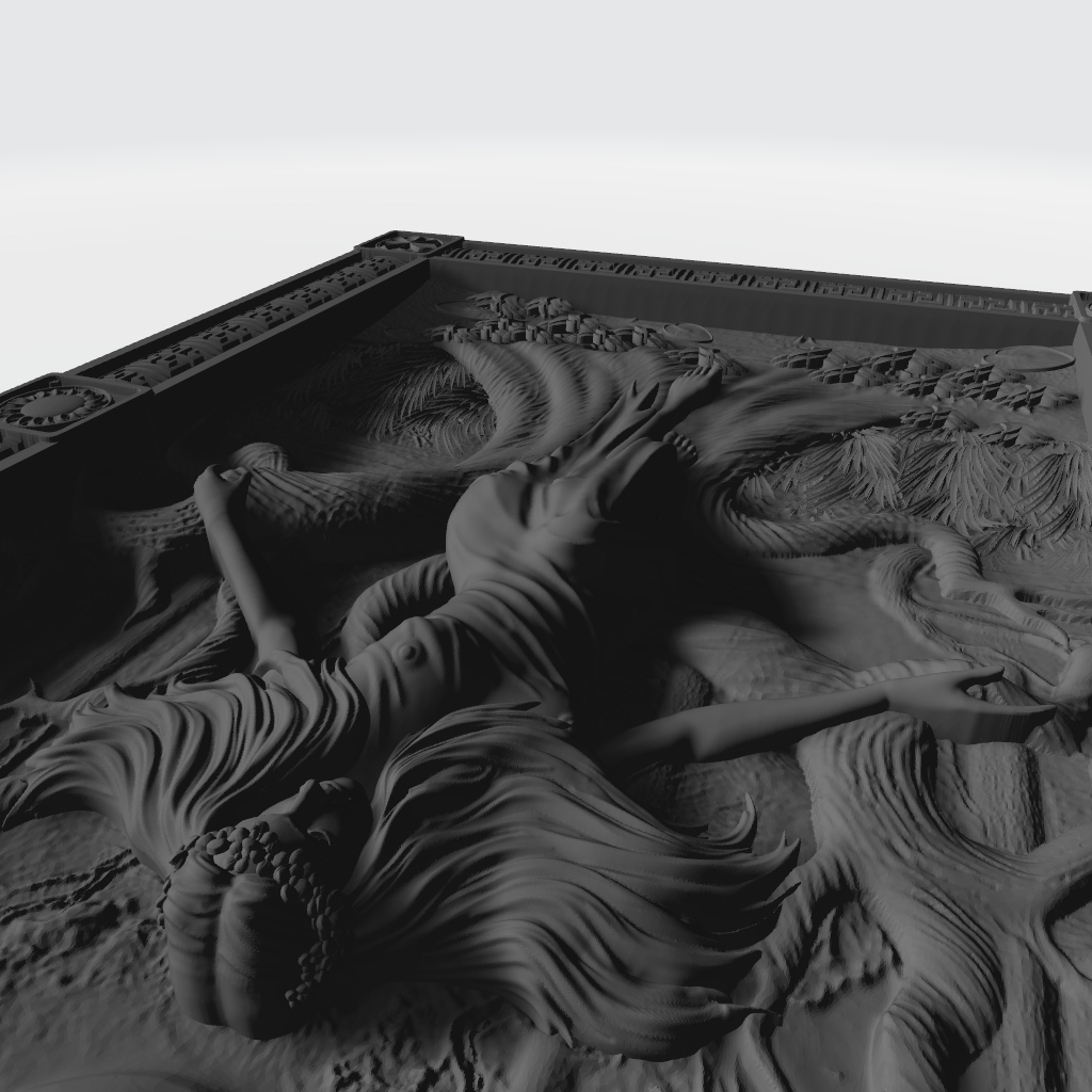 Forest Witch Nude Girl Woman Mystic CNC STL file preview 4