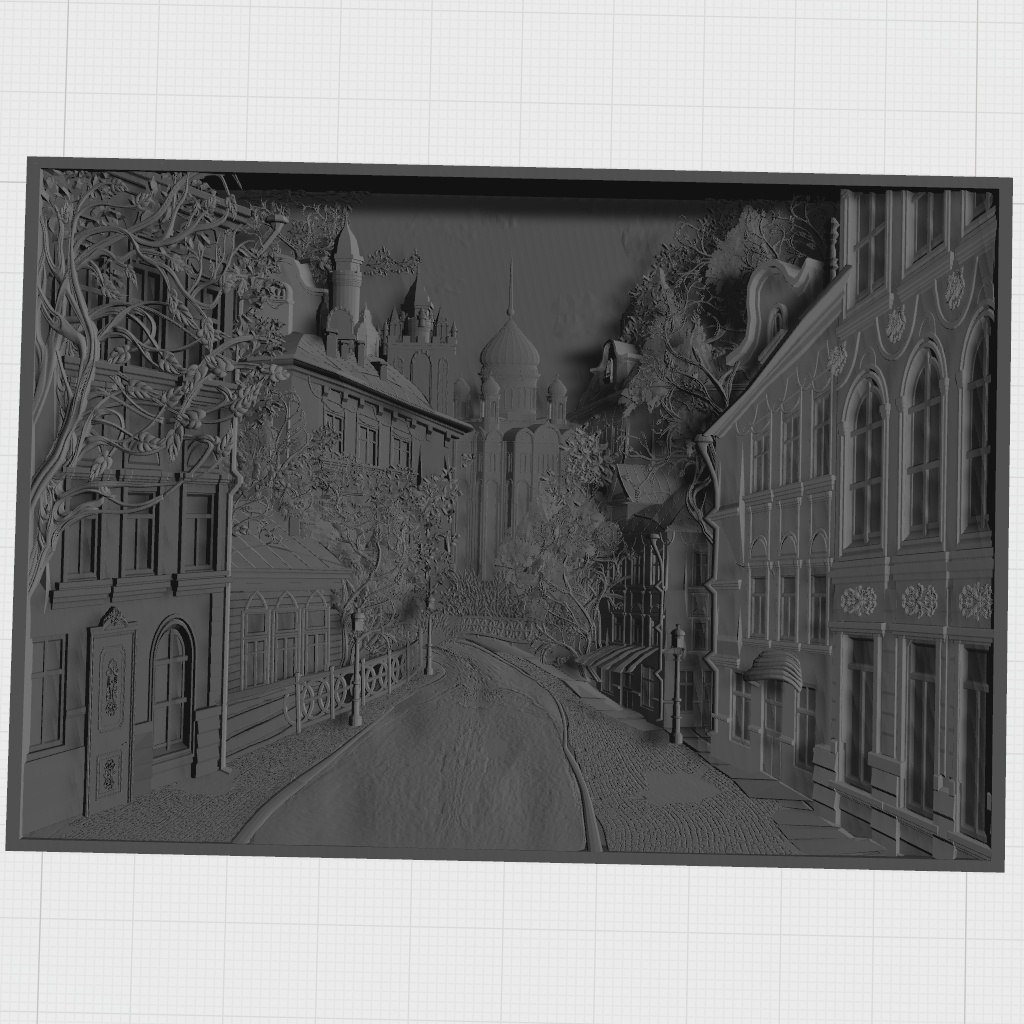 Frames City Scene Decorative Panel CNC STL Model Dec CNC STL file preview