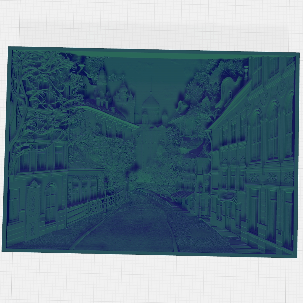 Frames City Scene Decorative Panel CNC STL Model Dec CNC STL file preview 2