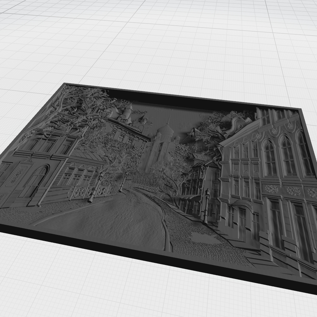 Frames City Scene Decorative Panel CNC STL Model Dec CNC STL file preview 3
