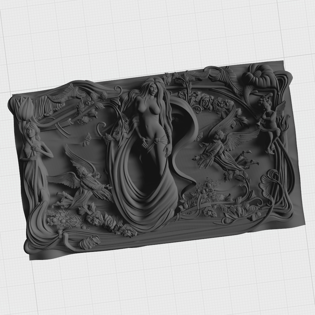 Frames Nude Naked Women Girl Panel CNC STL Model Dec CNC STL file preview