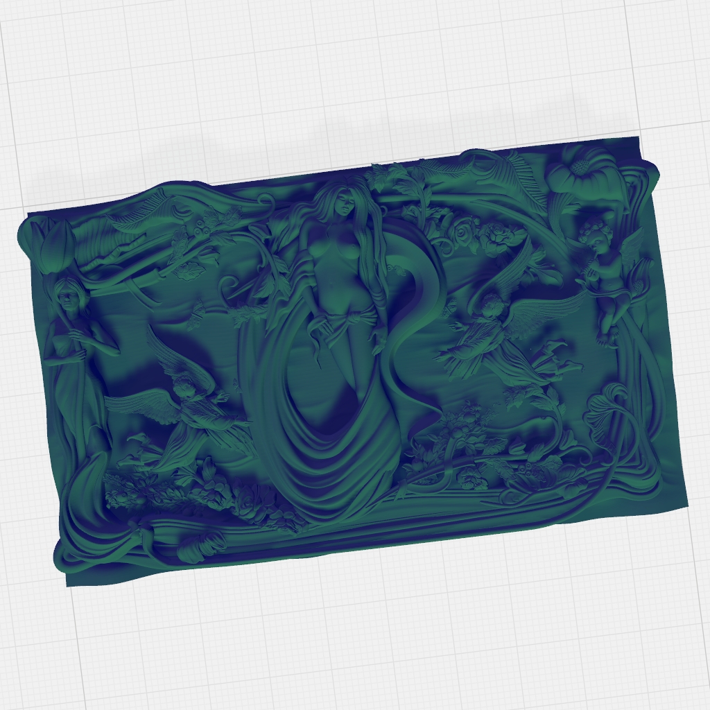 Frames Nude Naked Women Girl Panel CNC STL Model Dec CNC STL file preview 2
