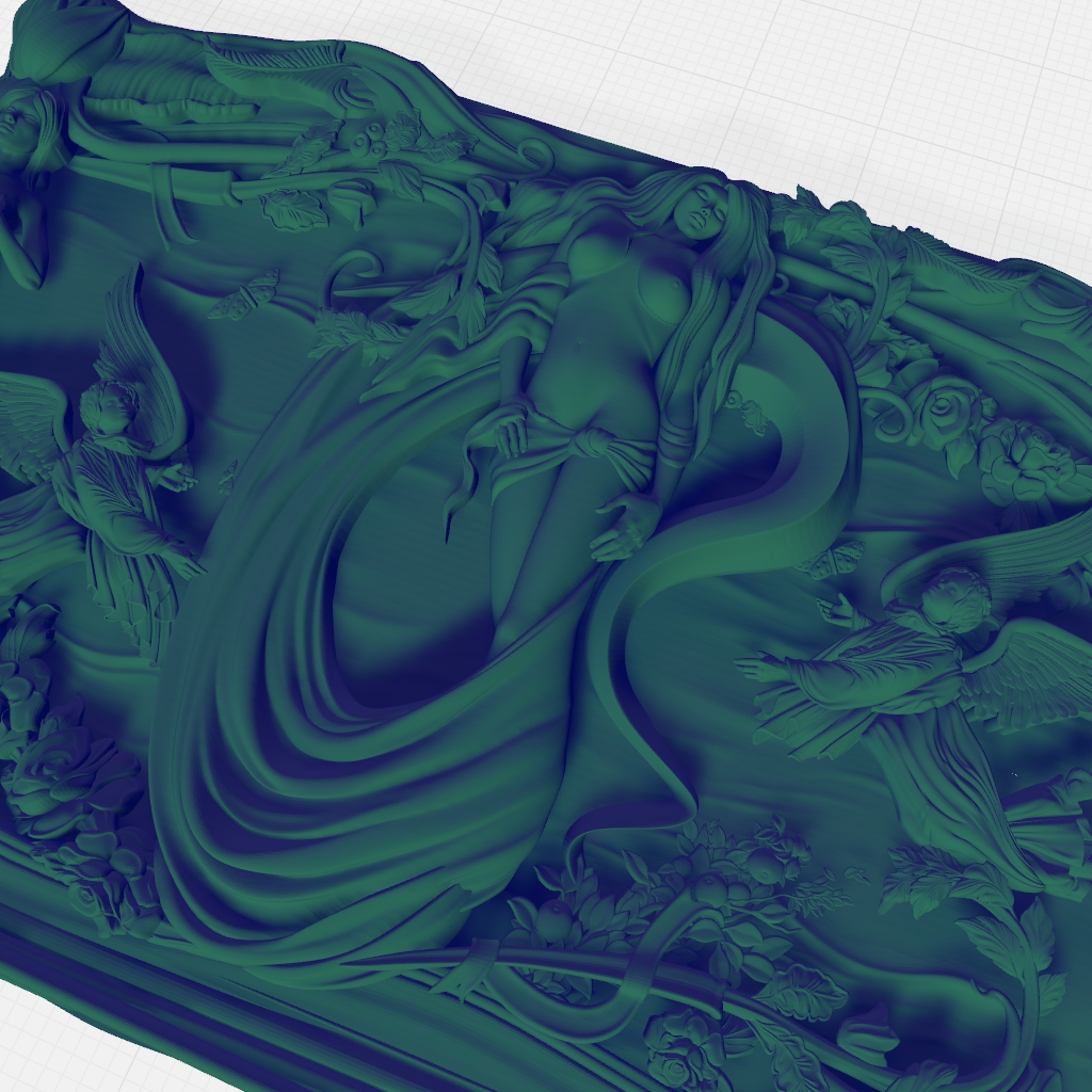 Frames Nude Naked Women Girl Panel CNC STL Model Dec CNC STL file preview 3