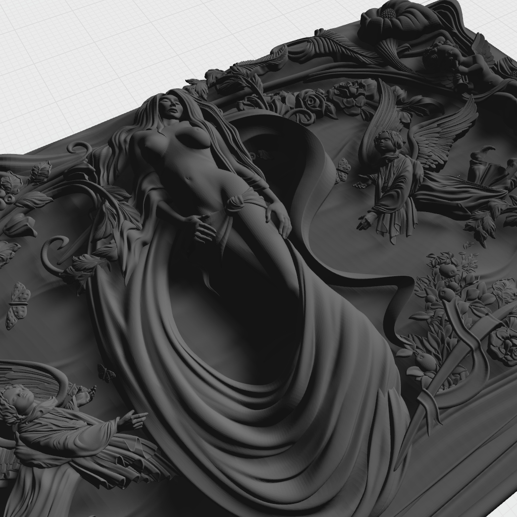 Frames Nude Naked Women Girl Panel CNC STL Model Dec CNC STL file preview 4