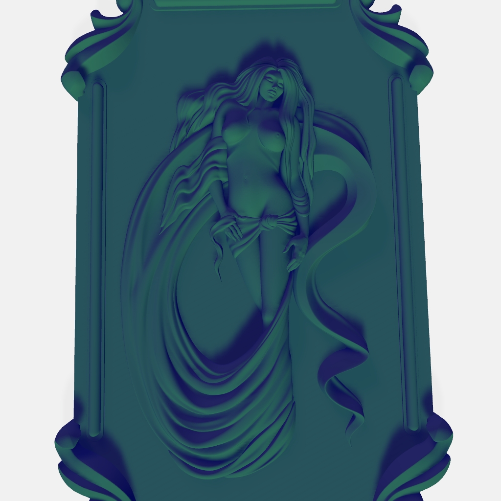 Girl Naked Lady Art Nouveau Style CNC STL file preview