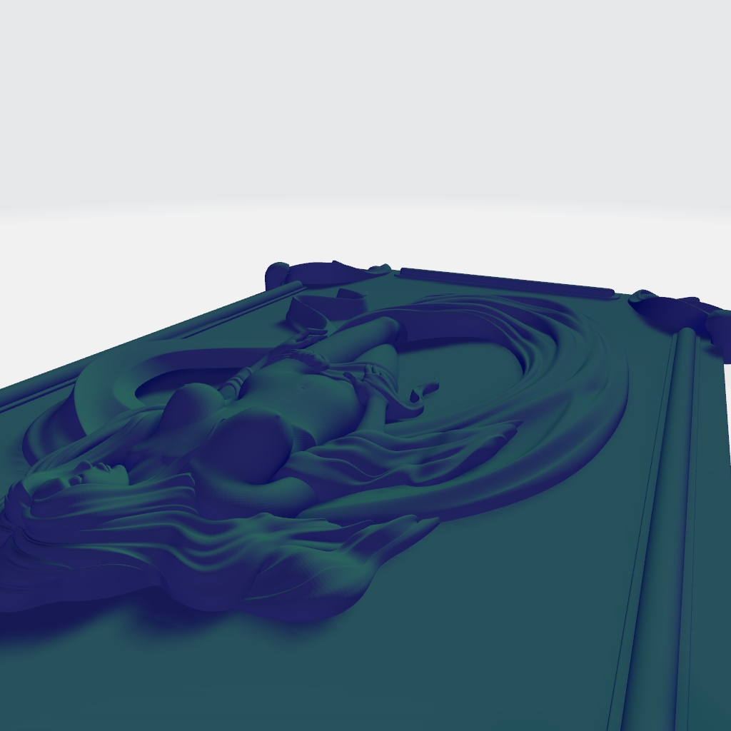 Girl Naked Lady Art Nouveau Style CNC STL file preview 3