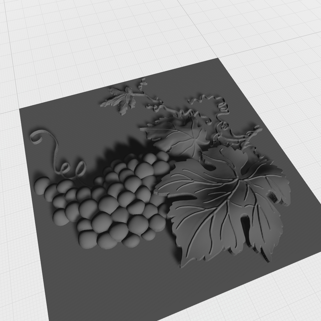 Grape Vine Decorative Pattern Ornate CNC STL Model CNC STL file preview 2