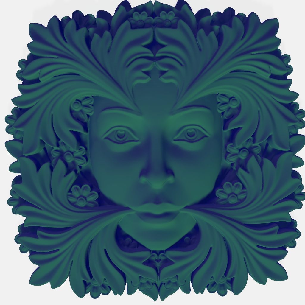 Green Man Lady CNC STL file preview