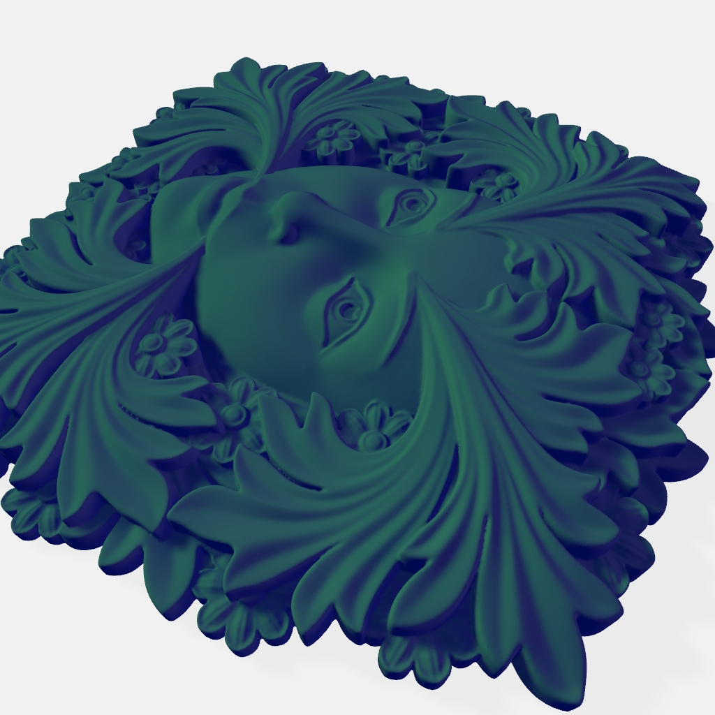 Green Man Lady CNC STL file preview 3
