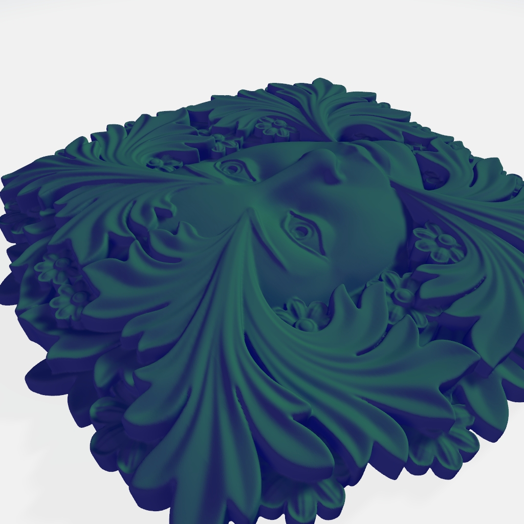 Green Man Lady CNC STL file preview 4