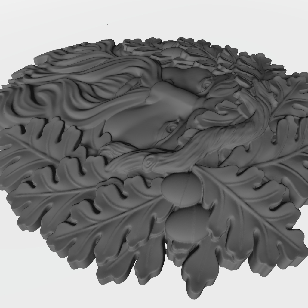 Green Man Squash CNC STL file preview 2
