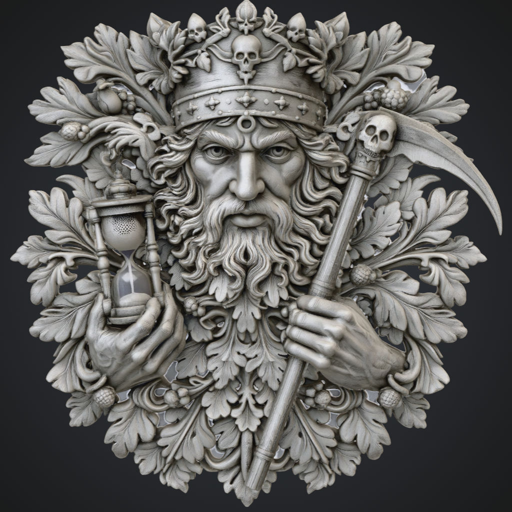 Green Man Time Running Out CNC STL file preview