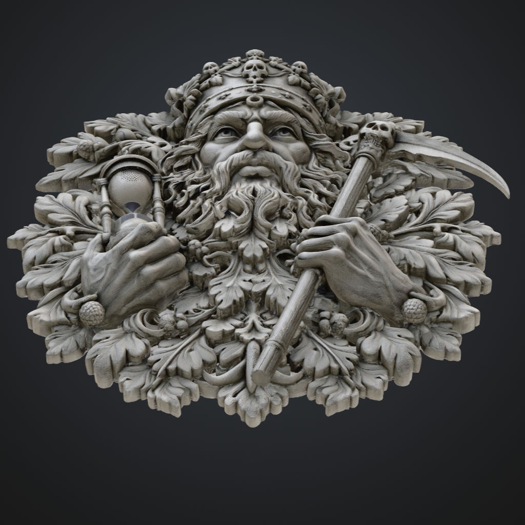 Green Man Time Running Out CNC STL file preview 2