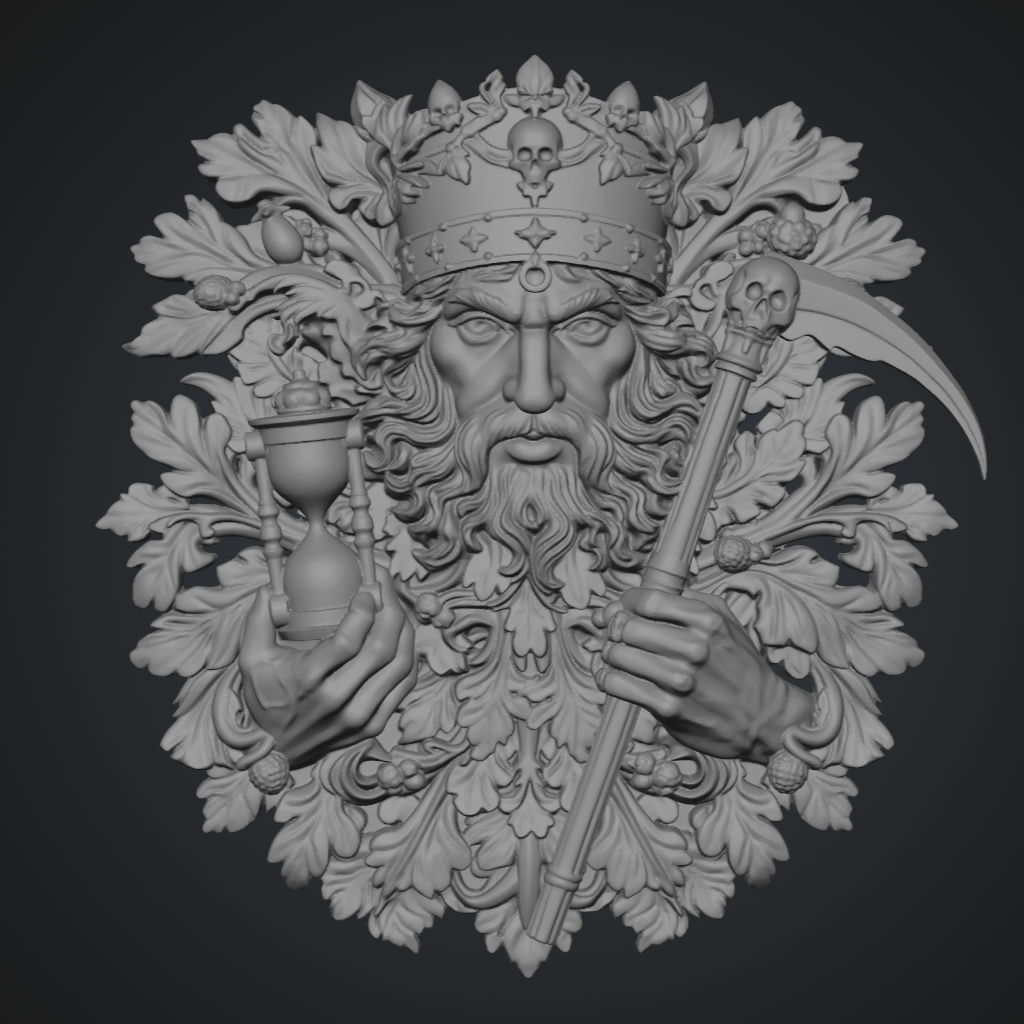 Green Man Time Running Out CNC STL file preview 3