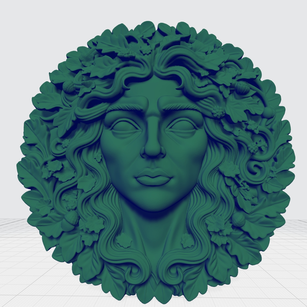 Greenman AI Spirit of the Forest CNC STL file preview