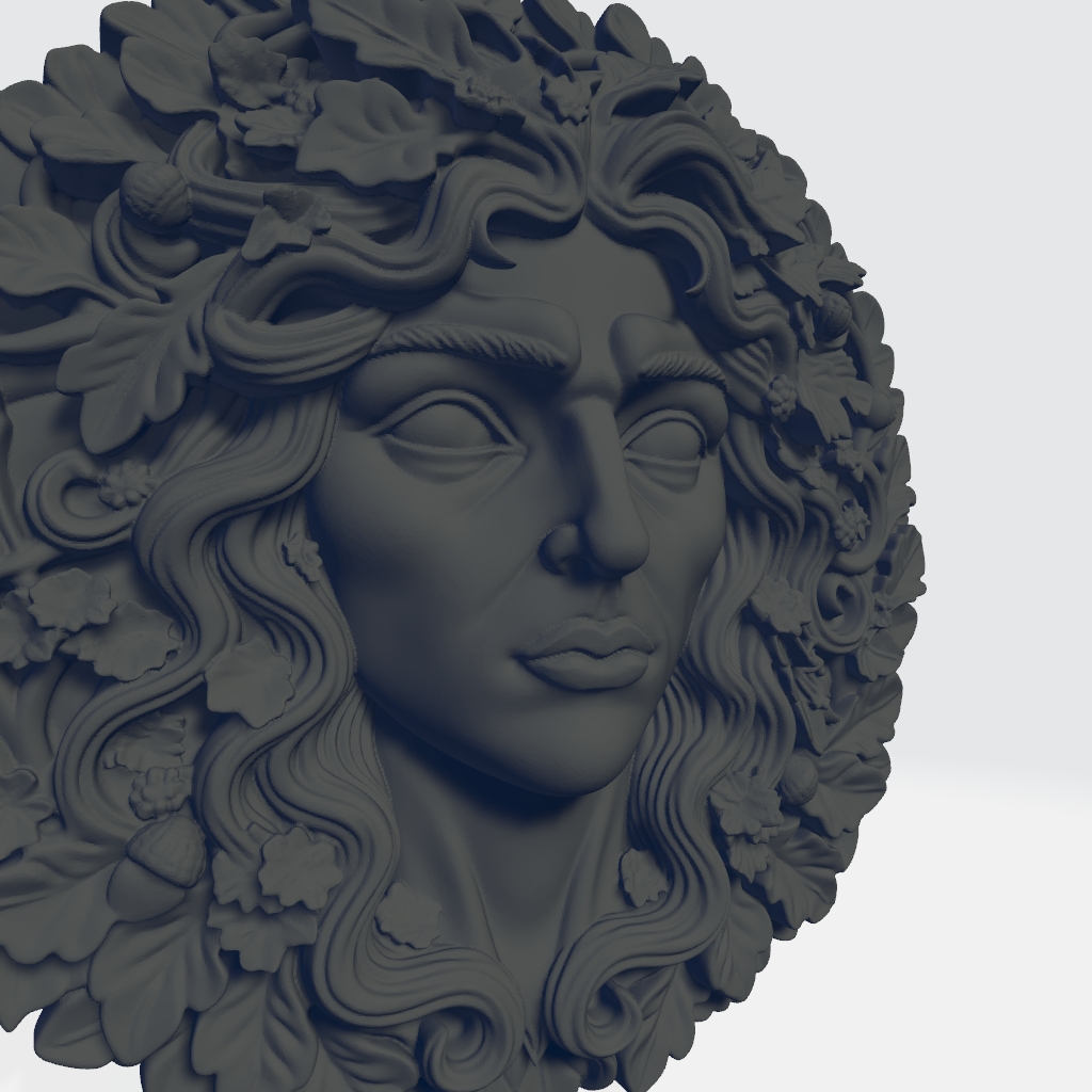 Greenman AI Spirit of the Forest CNC STL file preview 2