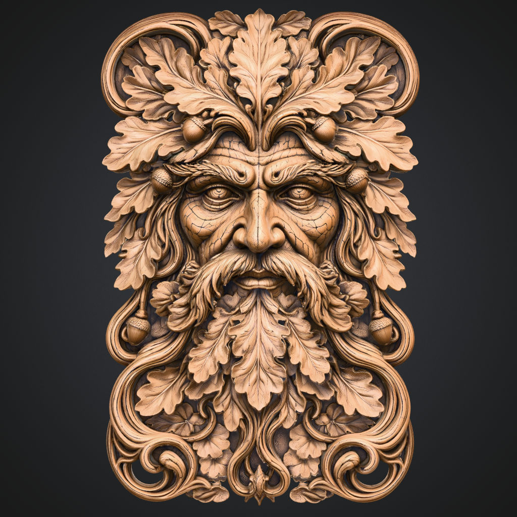 Greenman Block King CNC STL file preview