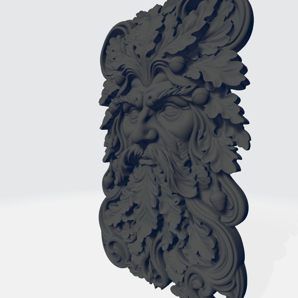 Greenman Block King CNC STL file preview 3