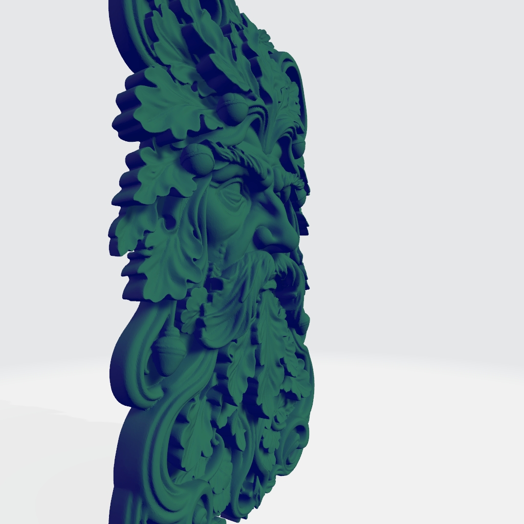 Greenman Block King CNC STL file preview 4