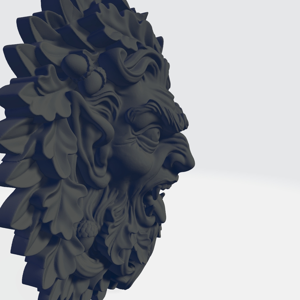 Greenman Gargoyle CNC STL file preview 3