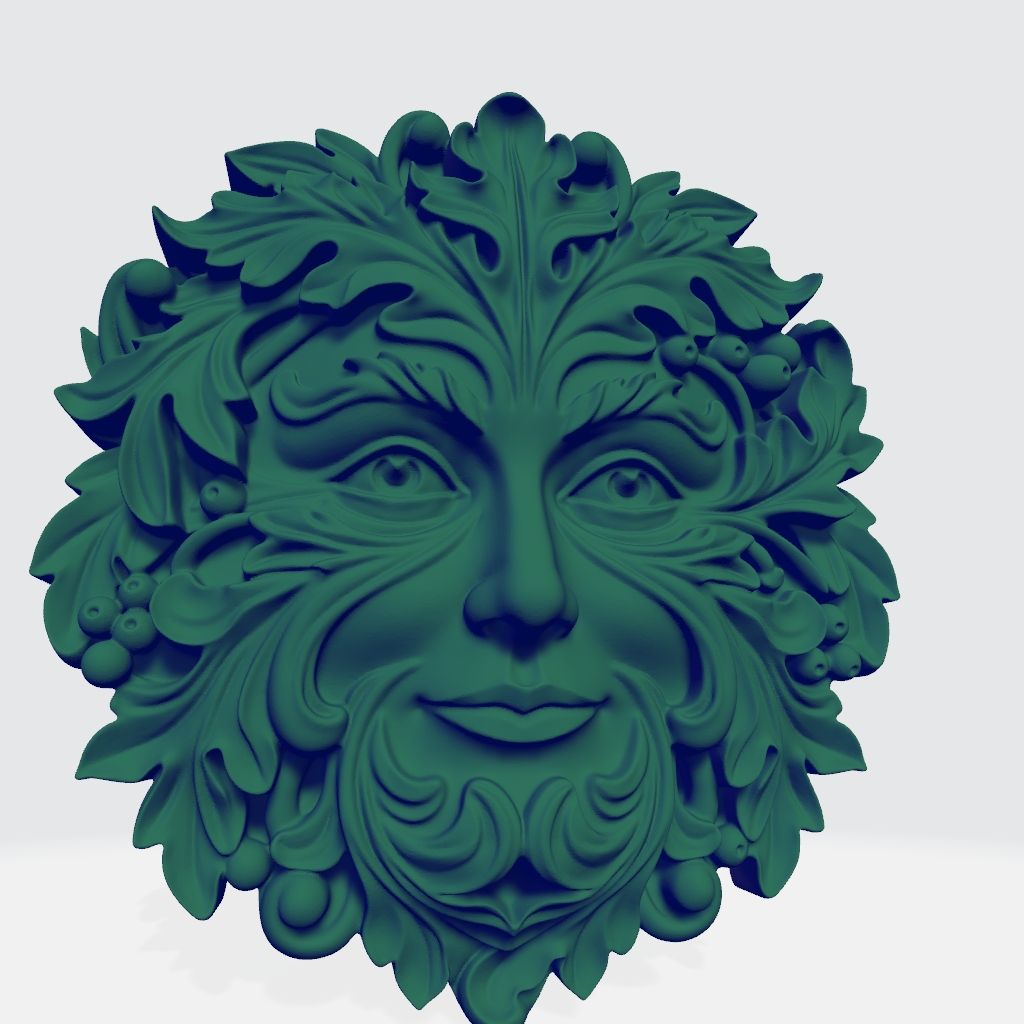 Greenman Girl CNC STL file preview