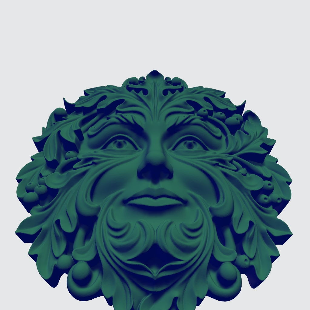 Greenman Girl CNC STL file preview 2