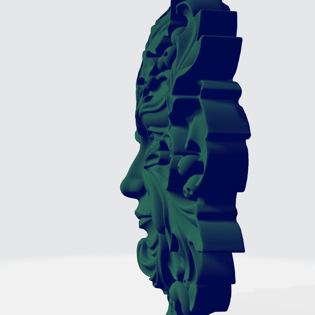 Greenman Girl CNC STL file preview 4
