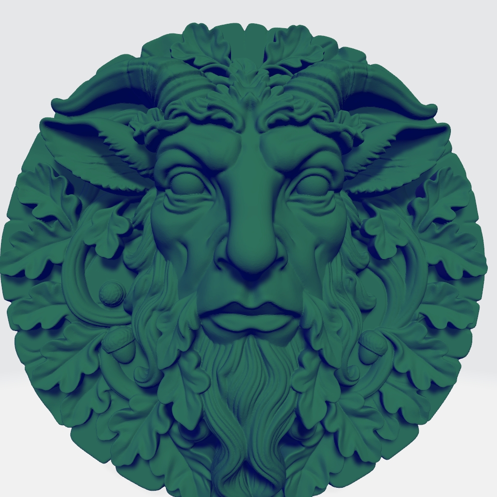 Greenman Goat Forest Guardian CNC STL file preview