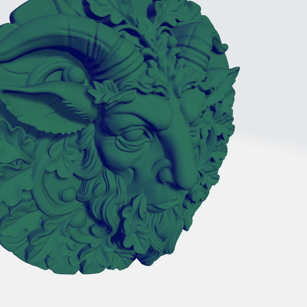 Greenman Goat Forest Guardian CNC STL file preview 2