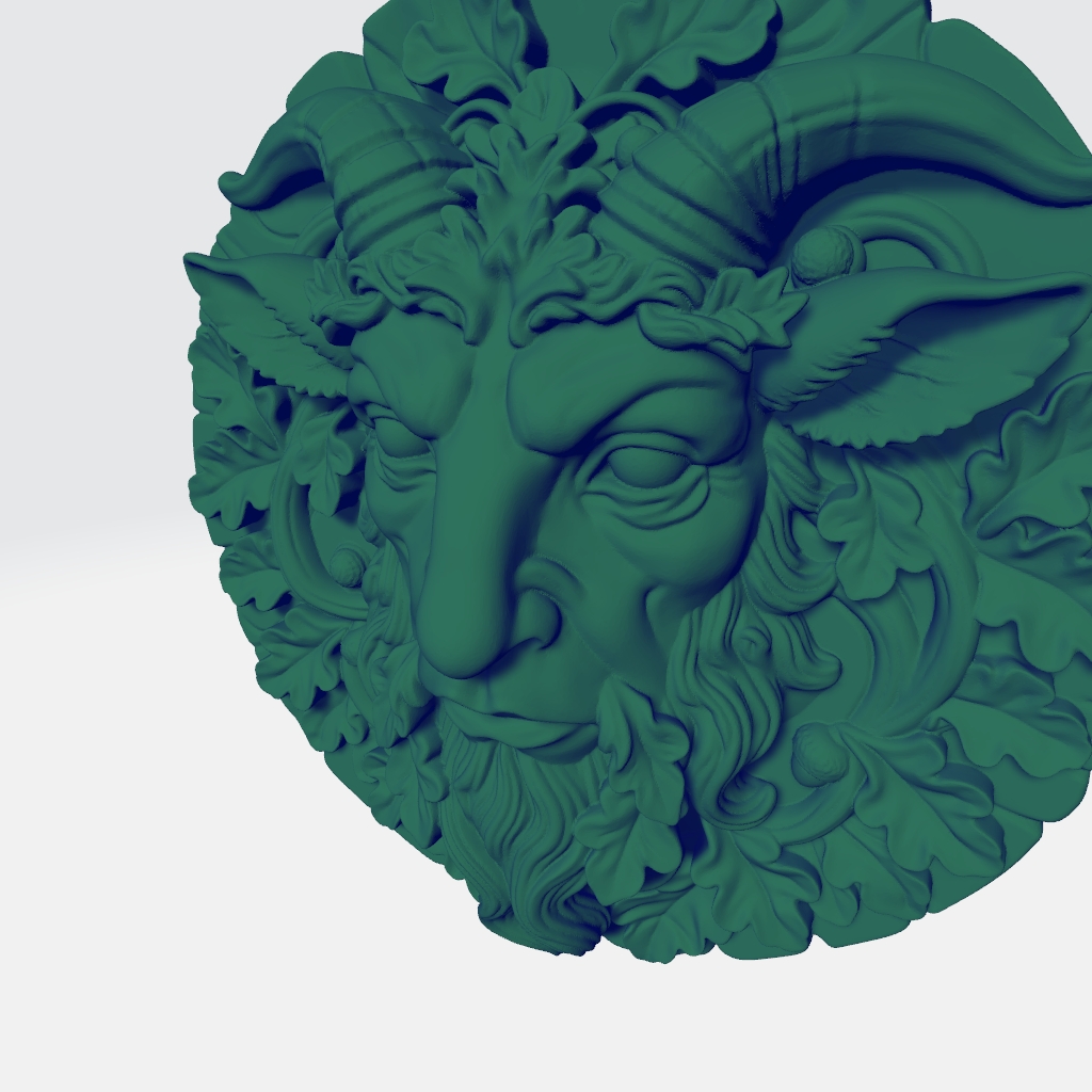 Greenman Goat Forest Guardian CNC STL file preview 3