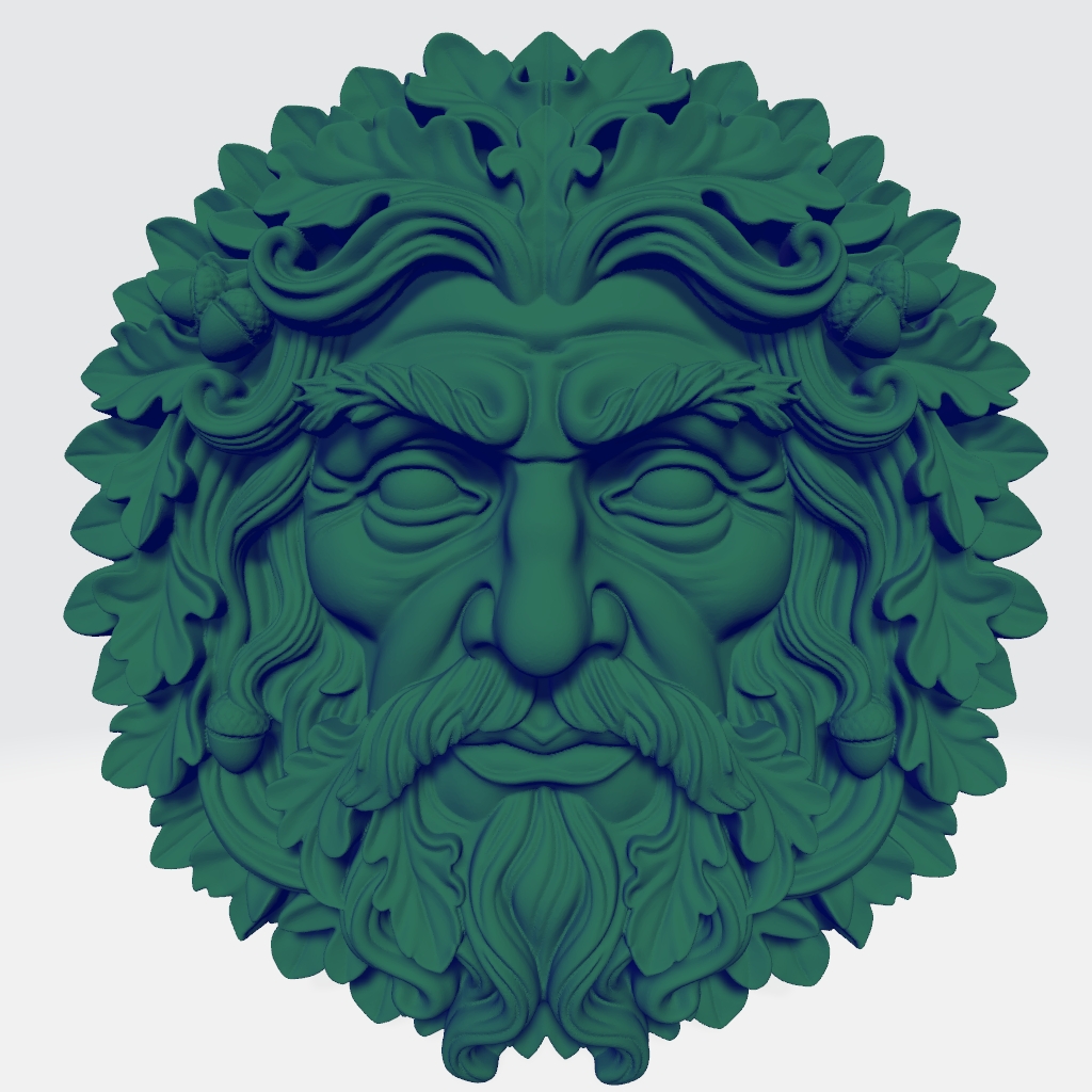 Greenman King Brow CNC STL file preview