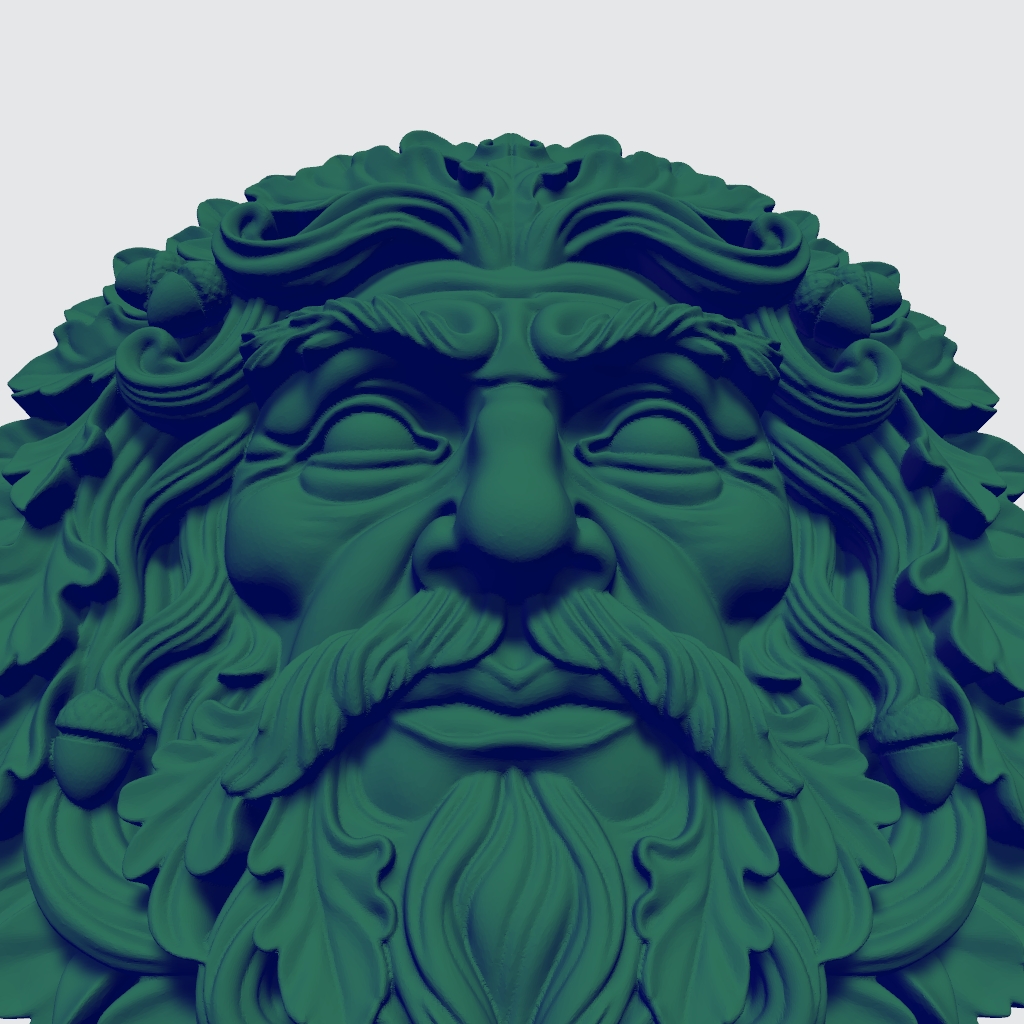 Greenman King Brow CNC STL file preview 2