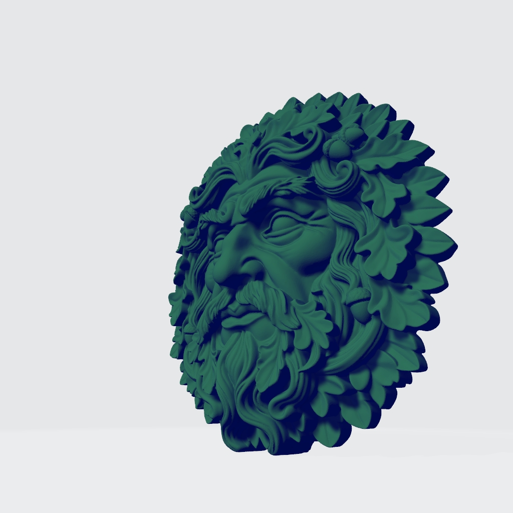 Greenman King Brow CNC STL file preview 3