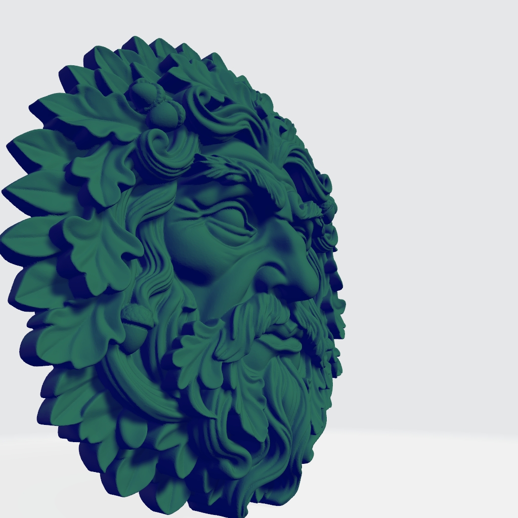 Greenman King Brow CNC STL file preview 4