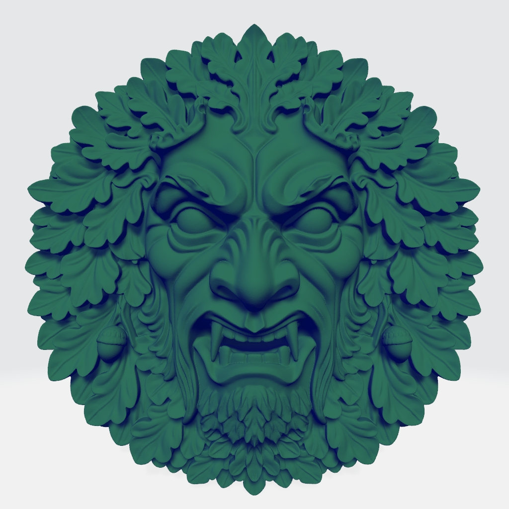 Greenman Monster Fang CNC STL file preview