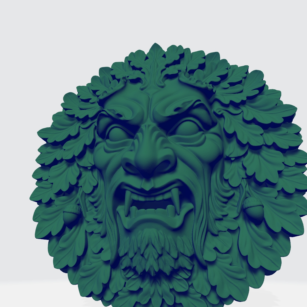 Greenman Monster Fang CNC STL file preview 2